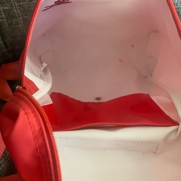 Longchamp Coral Pink Backpack Adjustable Straps - Picture 12 of 14